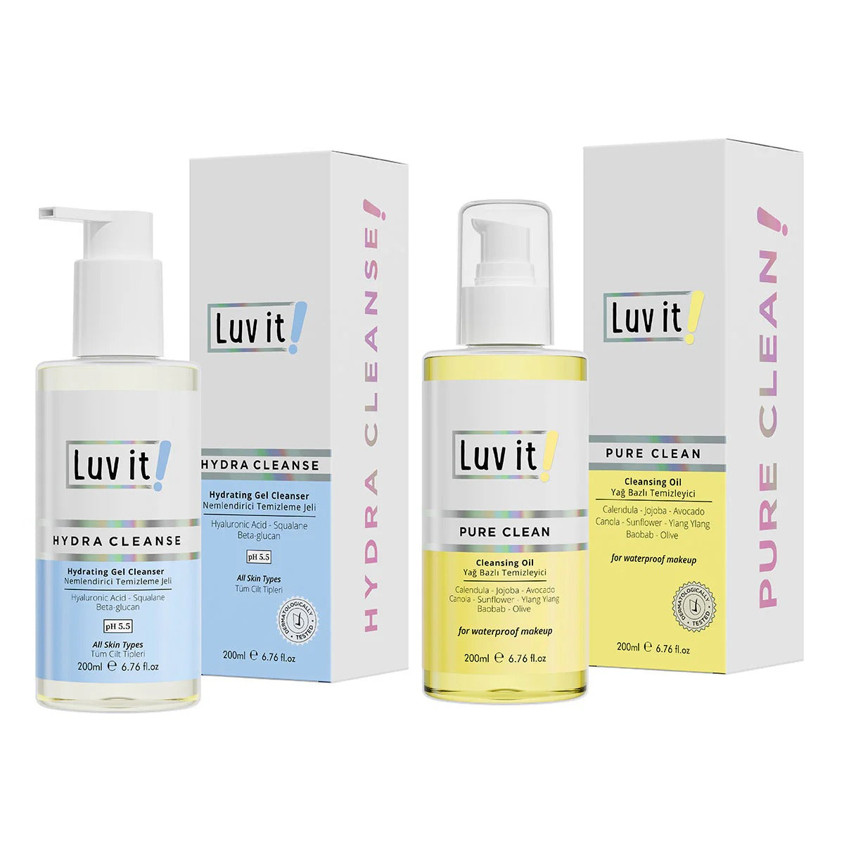 Luv it Reinigungsset Hydratisierender Gelreiniger & Reinigungsöl