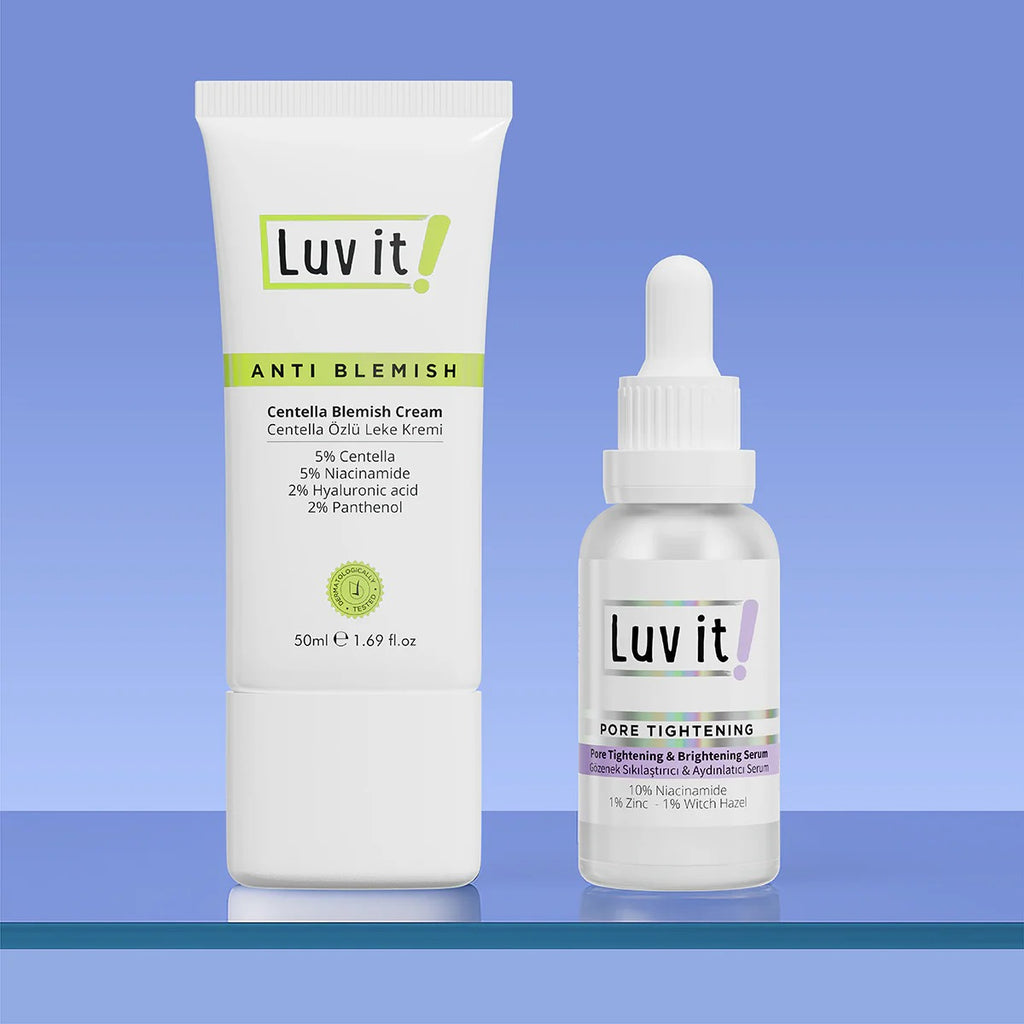 Luv it Centella Blemish Creme + Porenminimizer Serum Set