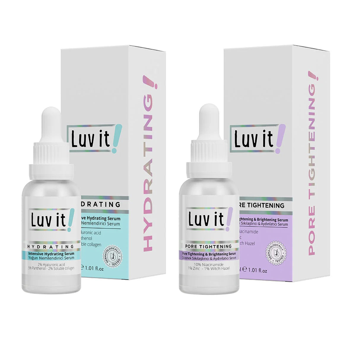 Luv it Porenverfeinerndes Serum & Feuchtigkeitsserum Set