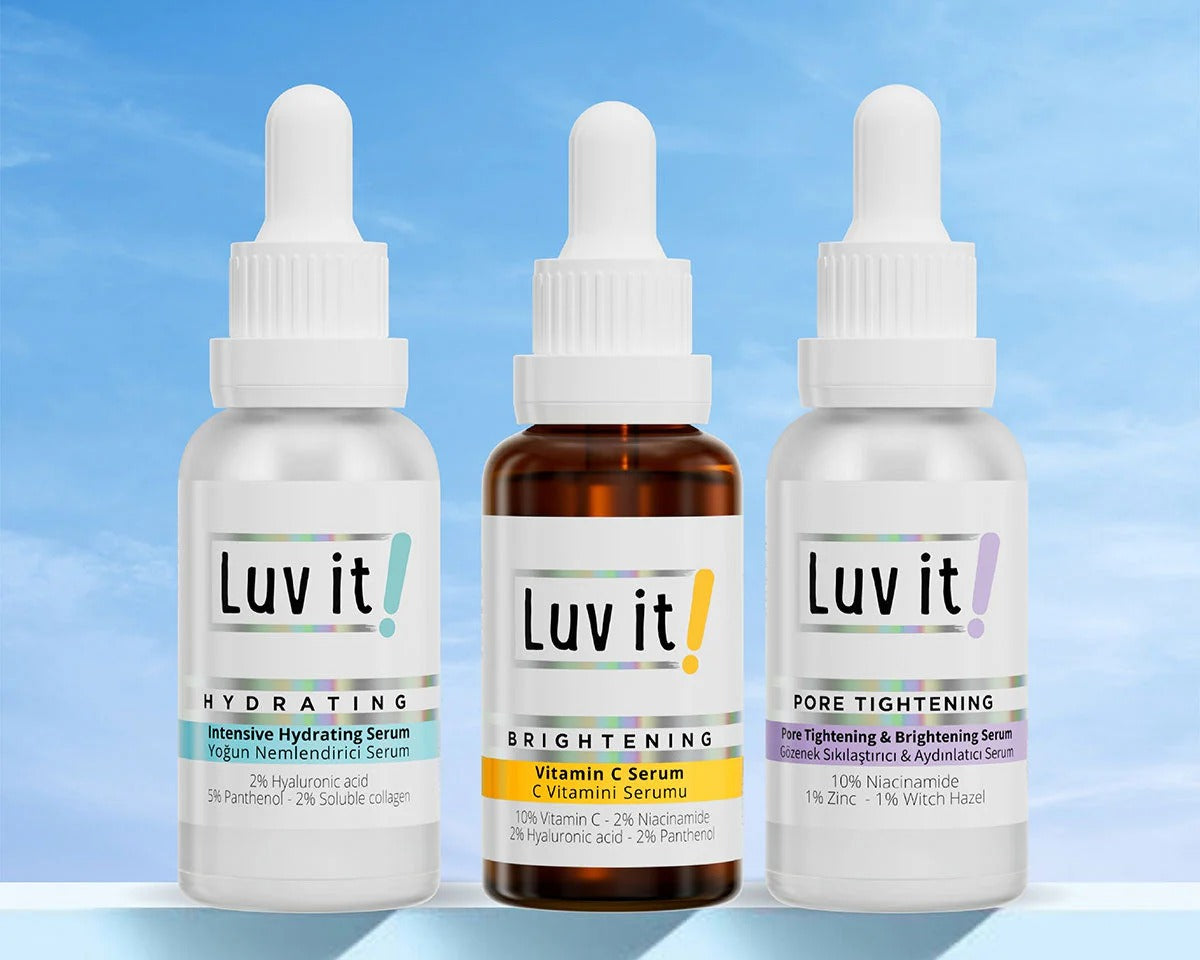 Luv it 3-teiliges Gesichtspflege-Set für glatte Haut & verfeinerte Poren