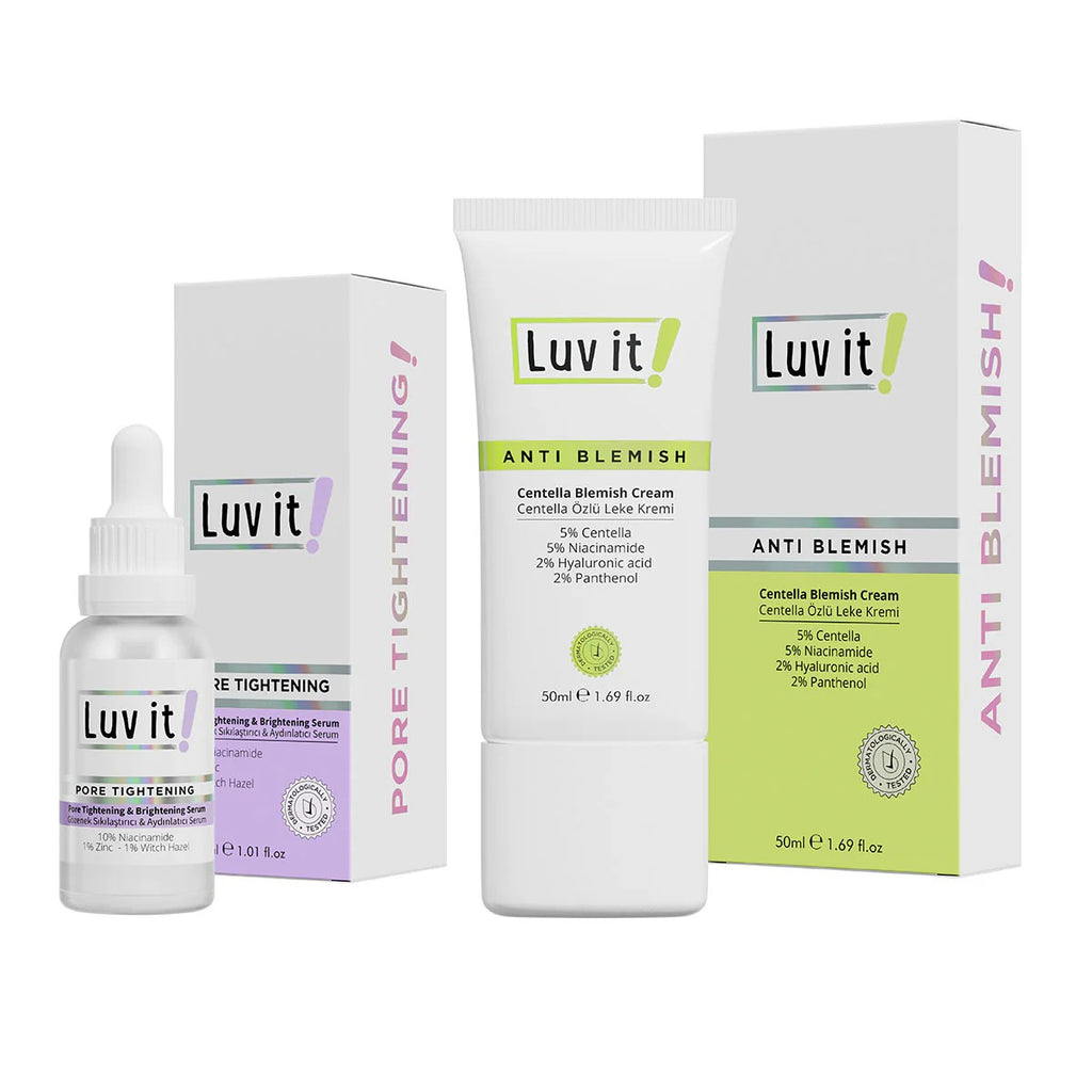 Luv it Centella Blemish Creme + Porenminimizer Serum Set