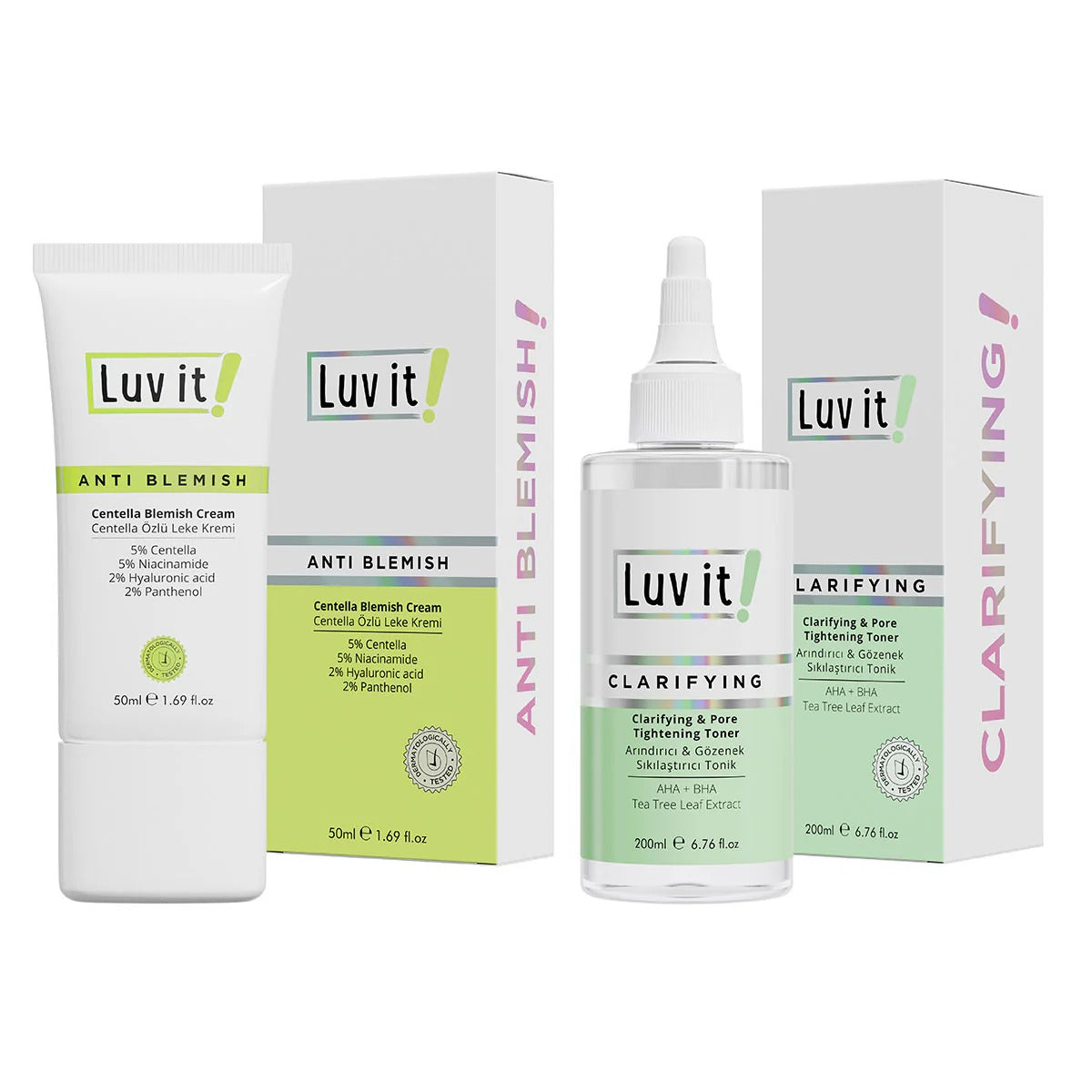 Luv it Toner & Centella Blemish Creme Pflegeset