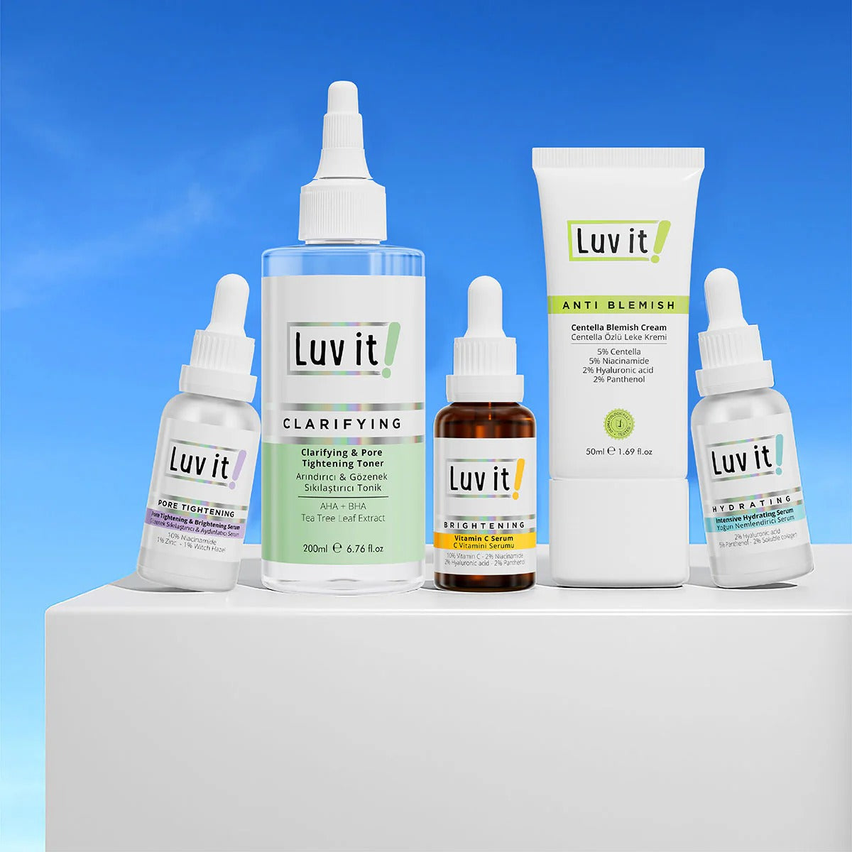 Luv it 5 teiliges Hautpflege Set