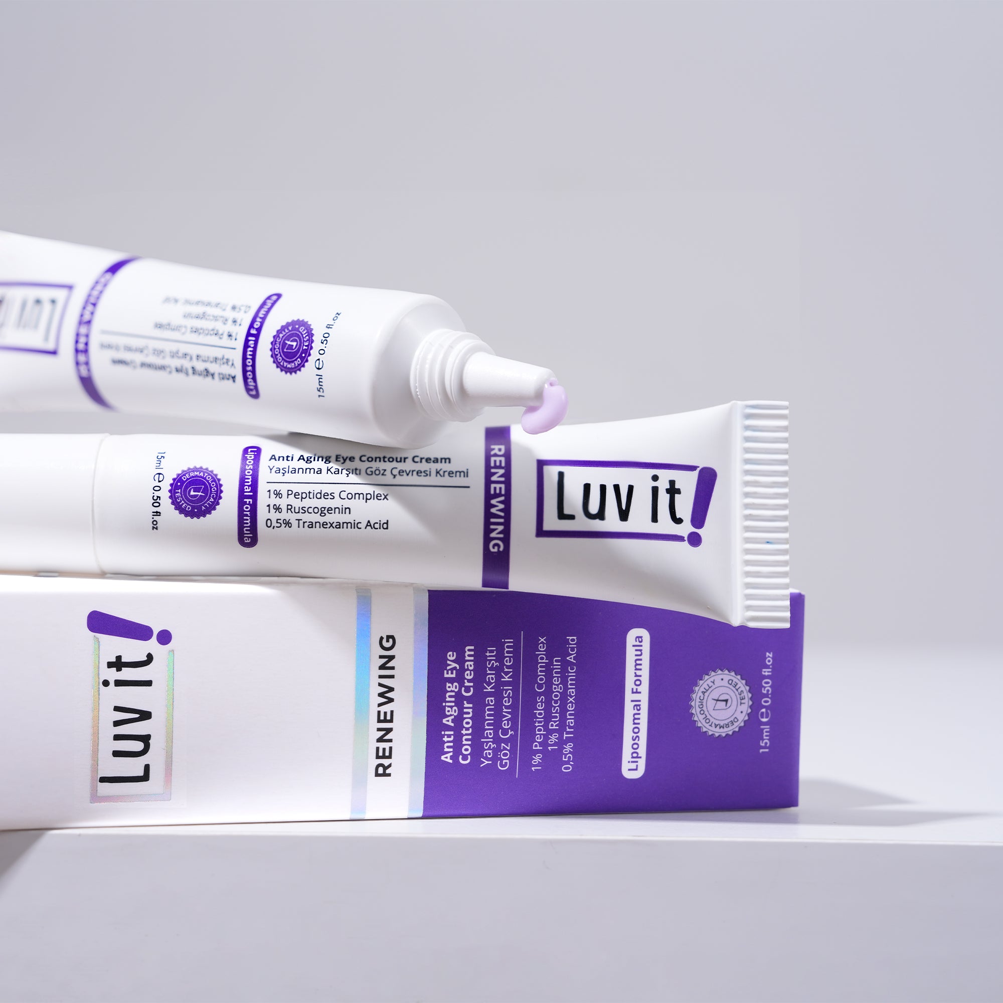 Luv it Anti-Aging Augen­konturen­creme gegen Falten & Augenringe 15ml