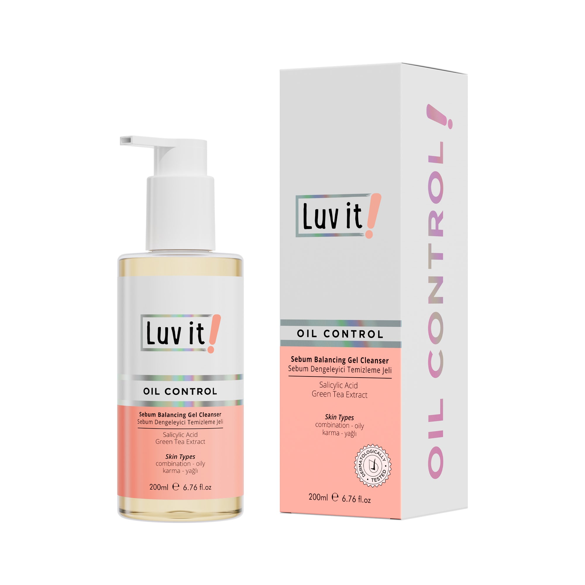 Luv it Sebum-ausgleichendes Reinigungsgel für Gesicht 200ml